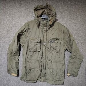 AFS Jeep Hooded & Lined Men Military Jacket Windproof  Size XXL removable Hoodie